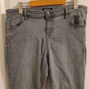 Buffalo grey high rise ankle jeans